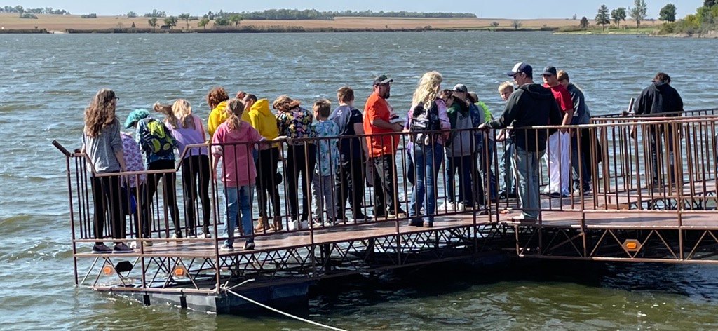 on the dock for Watershed & Water Quality breakout with Matt Olson